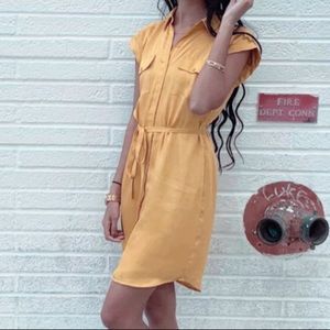 Express Yellow Satin Summer dress